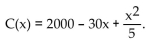 Provide an appropriate response. -The total cost, in dollars, of producing x cell phones is approximated by the function   Find the minimum average cost. A)  The minimum average cost is $75 when x = 875 cell phones. B)  The minimum average cost is $875 when x = 75 cell phones. C)  The minimum average cost is $74 when x = 20 cell phones. D)  The minimum average cost is $10 when x = 100 cell phones.