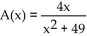 Provide an appropriate response. -The percent of concentration of a acid absorbed in a new manufacturing process after x hr after the acid has been mixed is given by   How long after the acid has been added is the concentration a maximum? Round answer to the nearest tenth, if necessary. A)  2.5 hr B)  4.9 hr C)  4 hr D)  7 hr