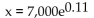 Provide an appropriate response. -Find x to two decimal places.   A)  7813.95 B)  7975.01 C)  7831.95 D)  8320.50