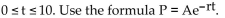 Provide an appropriate response. -Graph the function which calculates the present value of an amount of $5000 at an annual nominal rate of 7% compounded continuously for     A)    B)    C)    D)   