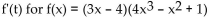 Differentiate. -Find   A)    B)    C)    D)   
