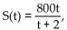 Solve the problem. -A publishing company has published a new magazine for young adults. The monthly sales S (in thousands)  is given by   where t is the number of months since the first issue was published. Find S(3)  and S'(3)  and Interpret the results. A)  At three months, the monthly sales are $480,000 and increasing at 64,000 magazines per month. B)  At three months, the monthly sales are $480,000 and decreasing at 64,000 magazines per month. C)  At three months, the monthly sales are $2, 400,000 and increasing at 64,000 magazines per month. D)  At three months, the monthly sales are $2,400,000 and increasing at 800,000 magazines per month.