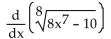 Find the derivative. -Find:   A)    B)    C)    D)   
