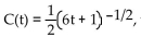 Solve the problem. -The concentration of a certain drug in the bloodstream t minutes after swallowing a pill containing the drug can be approximated using the equation   where C(t)  is the concentration in arbitrary units and t Is in minutes. Find the rate of change of concentration with respect to time at t = 8 minutes. A)    B)    C)    D)   