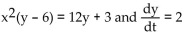 Provide an appropriate response. -Assume x = x(t)  and y = y(t) . Find dxdt if   when x = 5 and y = 12. A)    B)    C)    D)   