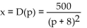 Find the elasticity of the demand function as a function of p. -  A)  E(p)  = 1,000p(p + 8)  B)    C)    D)   