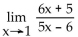 Find the limit, if it exists. -Find:   A)    B)  -11 C)  1 D)   