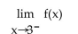 Use the given graph to find the indicated limit. -    A)    B)  3 C)    D)  0