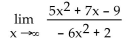Provide an appropriate response. -If the limit at infinity exists, find the limit.   A)    B)    C)    D)  0