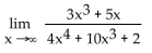 Provide an appropriate response. -If the limit at infinity exists, find the limit.   A)    B)  1 C)    D)  0