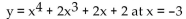 Provide an appropriate response. -Find the slope of the line tangent to the graph of the function at the given value of x.   A)  65 B)  -52 C)  -50 D)  67