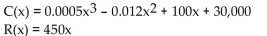 Provide an appropriate response. -Let C(x)  be the cost function and R(x)  the revenue function. Compute the marginal cost, marginal revenue, and the marginal profit functions.   A)    B)    C)   