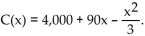 Provide an appropriate response. -The total cost in dollars of producing x lawn mowers is given by C   Find the marginal average cost at   and interpret the result. A)  -$13.33; a unit increase in production will decrease the average cost per unit by approximately $13.33 at a production level of 20 units. B)  -$1.33; a unit increase in production will decrease the average cost per unit by approximately $1.33 at a production level of 20 units. C)  -$10.33; a unit increase in production will decrease the average cost per unit by approximately $10.33 at a production level of 20 units. D)  -$20.33; a unit increase in production will decrease the average cost per unit by approximately $20.33 at a production level of 20 units.