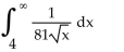 Find the value of the improper integral that converges. -  A)  9 B)  2 C)  The improper integral diverges. D)   