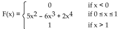 F(x)  is the cumulative distribution function for a continuous random variable X. Find the probability density function f(x)  associated with F(x) . -  A)    B)    C)    D)   