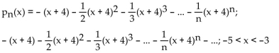 <strong>Find the nth-degree Taylor polynomial at the indicated value of a for f, find the Taylor series at a for f and determine the values of x for which f(x) = ln (5 - x); a = 4</strong> A) B) C) D)