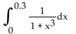 Use a Taylor series at 0 to approximate the integral with an error of no more than 0.0005. -  A)  0.2980 B)  0.3 C)  0.0020 D)  0.2979