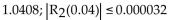 <strong>Solve the problem. Use the second-degree Taylor polynomial at 0 for to approximate e0.04. Use Taylor's formula for the remainder to estimate the error in the approximation.</strong> A) B) C) D)