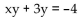 Provide an appropriate response. -  A)  A function with domain all real numbers except x = -3 B)   