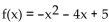Provide an appropriate response. -Find the vertex and the maximum or minimum of the quadratic function   by first writing f in standard form. State the range of f and find the intercepts of f .