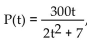 Solve the problem. -The population P, in thousands, of Fayetteville is given by   , where t is the time, in months. Find the population at 9 months. A)  15, 976 B)  30, 769 C)  7988 D)  40,000