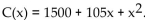Solve the problem. -The financial department of a company that manufactures portable MP3 players arrived at the following daily cost equation for manufacturing x MP3 players per day:   The average cost per unit at a production level of players per day is   (A) Find the rational function   (B) Graph the average cost function on a graphing utility for   (C) Use the appropriate command on a graphing utility to find the daily production level (to the nearest integer) at which the average cost per player is a minimum. What is the minimum average cost (to the nearest cent)?