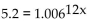 Solve for x to two decimal places (using a calculator) . -  A)  5.17 B)  22.97 C)  2.32 D)  1.07