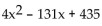 Provide an appropriate response. -Factor, if possible, as the product of two first-degree polynomials with integer coefficients:  