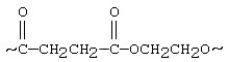 The segment of a polymer shown below represents a   A)  polyamide. B)  polyester. C)  polyethylene. D)  polystyrene.