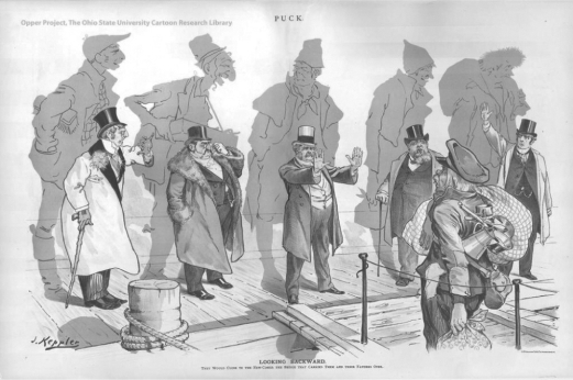 Looking Backward (1893)     -Which of the following groups would have been most sympathetic to the issues raised by the cartoon? A)  the Know-Nothing Party B)  city bosses C)  anti-imperialists D)  urban progressives