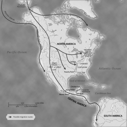 Map: Native Ways of Life, ca. 1500    -According to the map, which of the following was true about native populations in the Northwest and present-day California? A)  These populations were highly dependent on the cultivation of maize. B)  These populations supported themselves through the vast resources of the ocean. C)  Geographic factors were of little concern to these populations. D)  Mobile lifestyles were more common than permanent settlements for these populations.