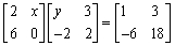 Solve for and .