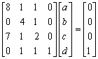<strong>Write the system of equations in matrix form. </strong> A) B) C) E) none D)