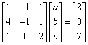 <strong>Write the system of equations in matrix form. </strong> A) B) C) E) none D)