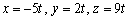 <strong>Find parametric equations for the line that passes through the point P and is parallel to the vector v. </strong> A) B) C) D) E) none of these