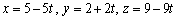 <strong>Find parametric equations for the line that passes through the point P and is parallel to the vector v. </strong> A) B) C) D) E) none of these
