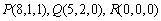 <strong>Find an equation of the plane that passes through the points P, Q, and R. </strong> A) B) C) D) E) none of these