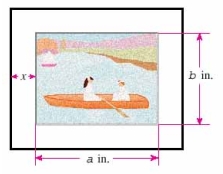 Al paints with watercolors on a sheet of paper 22 inches wide by 17 inches high. He then places this sheet on a mat so that a uniformly wide strip of the mat shows all around the picture. The perimeter of the mat is 102 inches. How wide is the strip of the mat showing around the picture?