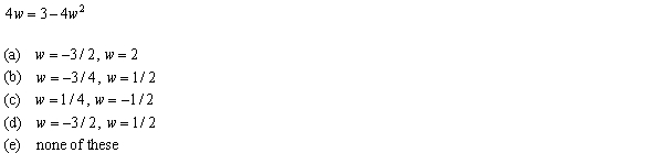 Solve the equation by factoring.