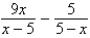 Perform the subtraction and simplify.   A)    B)    C)    D)    E)   