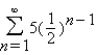 Find the sum of the infinite geometric sequence.   A)  s = 40 B)  s = 15 C)  s = 10 D)  s = 20 E)  s = 25