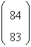 Evaluate the expression.   A)  84 B)  83 C)  1 D)  79 E)  -4
