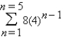 Find the sum of the indicated terms of the geometric sequence.   A)  s = 2,720 B)  s = 2,736 C)  s = 2,728 D)  s = 10,912 E)  s = 2,744