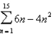 Find the sum using the formulas for the sums of powers of integers.   A)  -12,720 B)  -4240 C)  -810 D)  -3430 E)  240