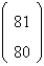Evaluate the expression.   A)  74 B)  1 C)  81 D)  80 E)  -6