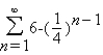 Find the sum of the infinite geometric sequence.   A)  s = 22.8 B)  s = 10.8 C)  s = 76.8 D)  s = 16.8 E)  s = 4.8