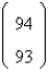 Evaluate the expression.   A)  88 B)  1 C)  94 D)  93 E)  -5