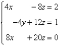 Use Cramer's Rule to solve the following system of linear equations:   A)    B)    C)    D)    E)   