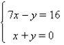 Use Cramer's rule to find the solution of the system, if possible.   A)  x = 2, y = -2 B)  x = 7, y = -16 C)  x = 7, y = -7 D)  The system is inconsistent. E)  The equations are dependent.