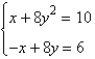 Determine which ordered pair is a solution of the system.   A)  (1, -2)  B)  (-3, 9)  C)  (2, -1)  D)  (2, 1)  E)  (-3,-9) 